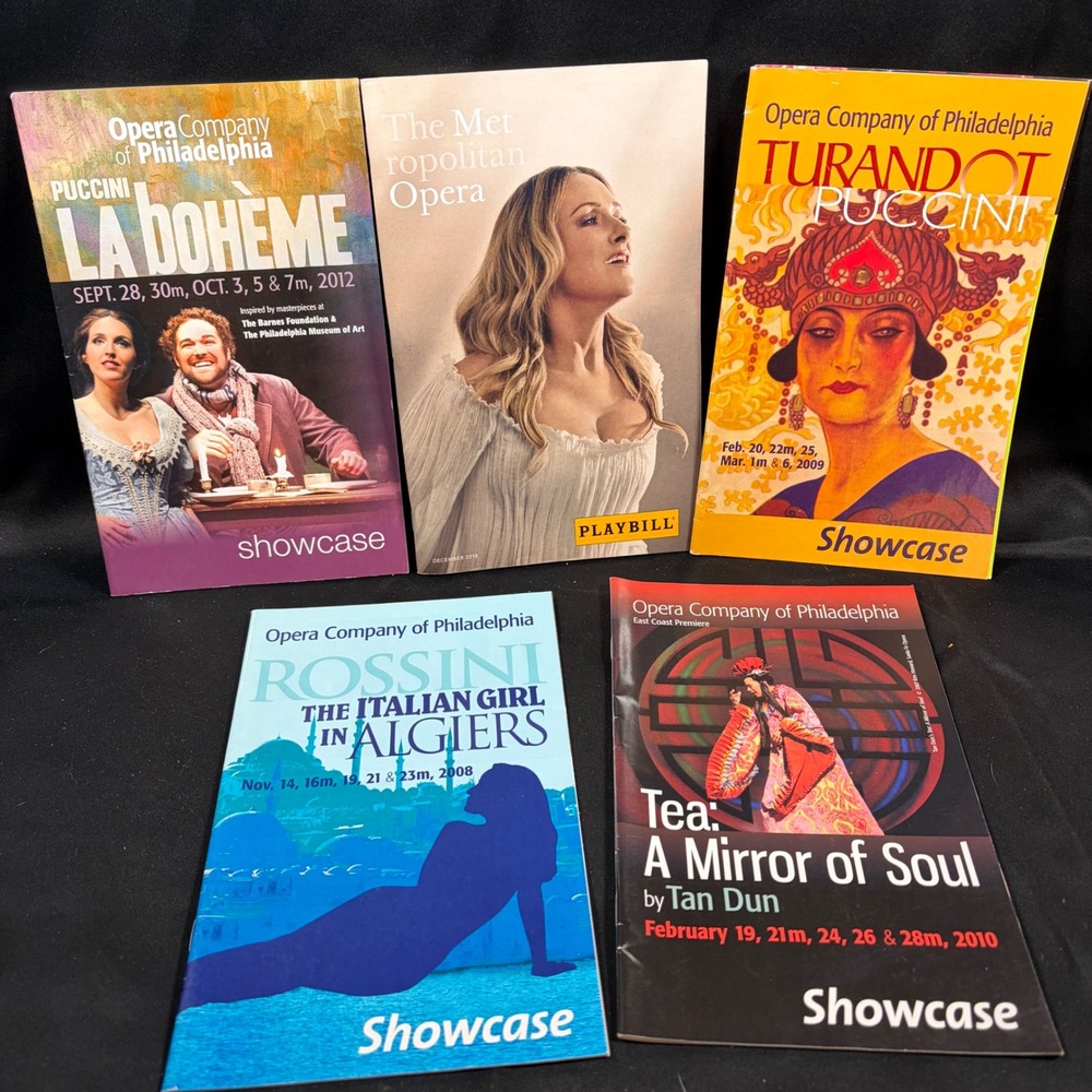 Opera Company of Philadelphia & Met Opera Programs Lot 2008-2018 Puccini Hermes